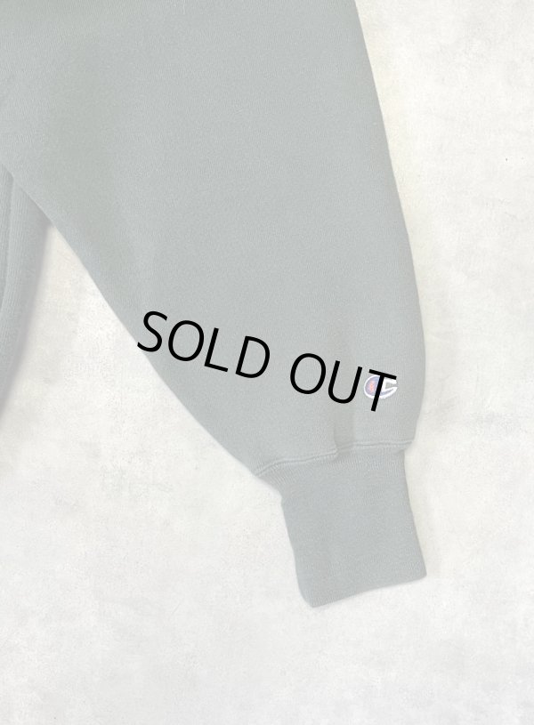 画像4: 90'S CHAMPION "HUNTER COLLEGE" 刺繍タグ リバースウィーブ パーカー グリーン USA製 (VINTAGE)