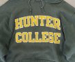 画像3: 90'S CHAMPION "HUNTER COLLEGE" 刺繍タグ リバースウィーブ パーカー グリーン USA製 (VINTAGE)