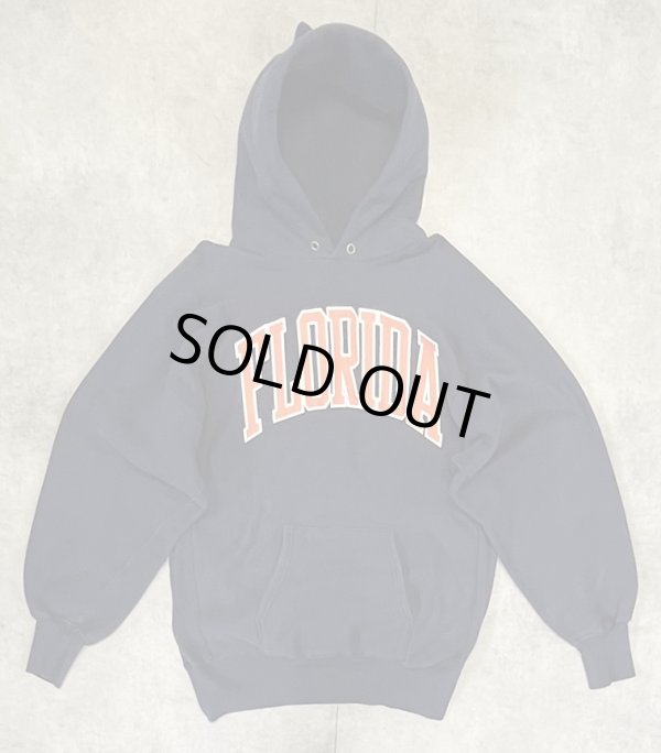 画像1: 90'S CHAMPION "FLORIDA" 刺繍タグ リバースウィーブ パーカー ネイビー USA製 (VINTAGE)