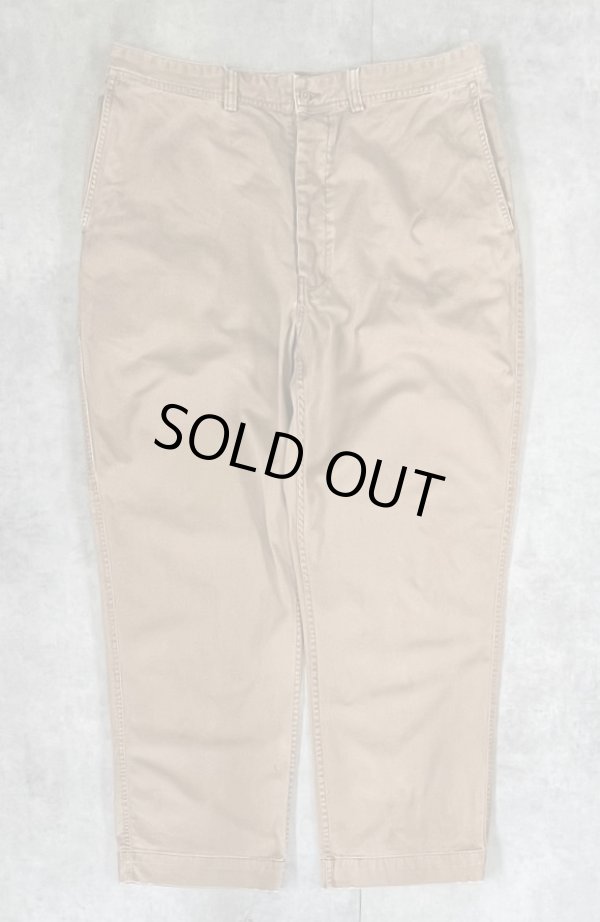 画像1: 90'S RALPH LAUREN ボタンフライ ペインターパンツ タン W38L30 (VINTAGE)