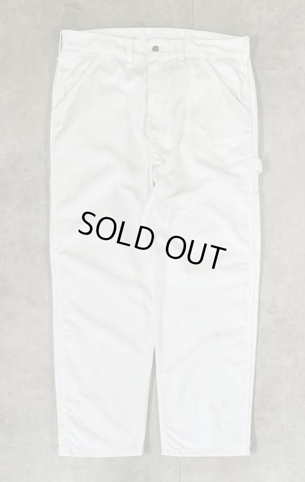 画像1: 70'S SEARS "TRADEWEAR" ペインターパンツ SCOVILLジップ ホワイト USA製 (VINTAGE)