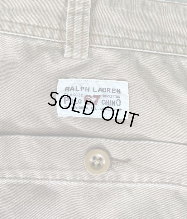 画像4: 90'S RALPH LAUREN ボタンフライ ペインターパンツ タン W38L30 (VINTAGE)
