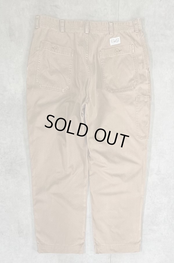 画像3: 90'S RALPH LAUREN ボタンフライ ペインターパンツ タン W38L30 (VINTAGE)