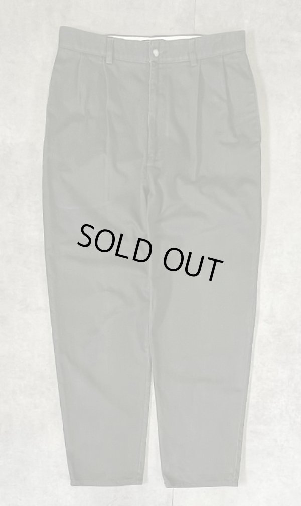 画像1: 90'S RALPH LAUREN "HAMMOND PANT" ツープリーツ チノパンツ オリーブ (VINTAGE)
