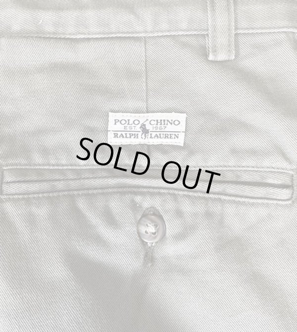 画像4: 90'S RALPH LAUREN "ANDREW PANT" ツープリーツ チノパンツ カーキ (VINTAGE)