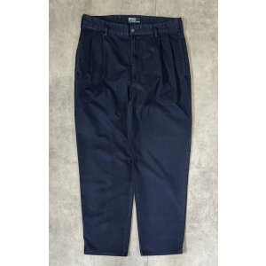 画像: 90'S RALPH LAUREN "HAMMOND PANT" ツープリーツ チノパンツ ネイビー (VINTAGE)