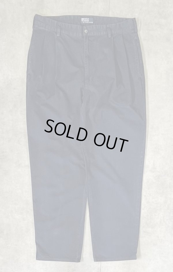 画像1: 90'S RALPH LAUREN "HAMMOND PANT" ツープリーツ チノパンツ ネイビー (VINTAGE)