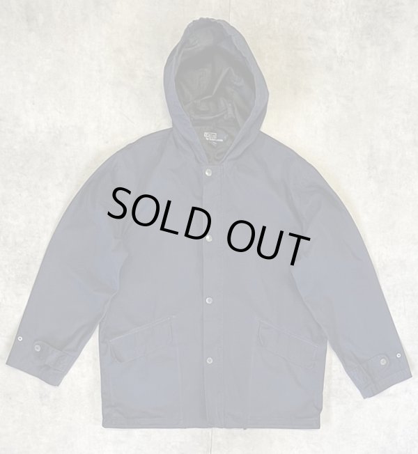 画像1: 90'S RALPH LAUREN コットン デッキパーカー ネイビー (VINTAGE)