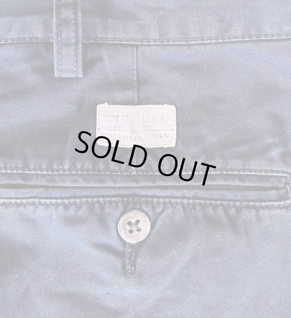 画像4: 90'S RALPH LAUREN "HAMMOND PANT" ツープリーツ チノパンツ ネイビー (VINTAGE)
