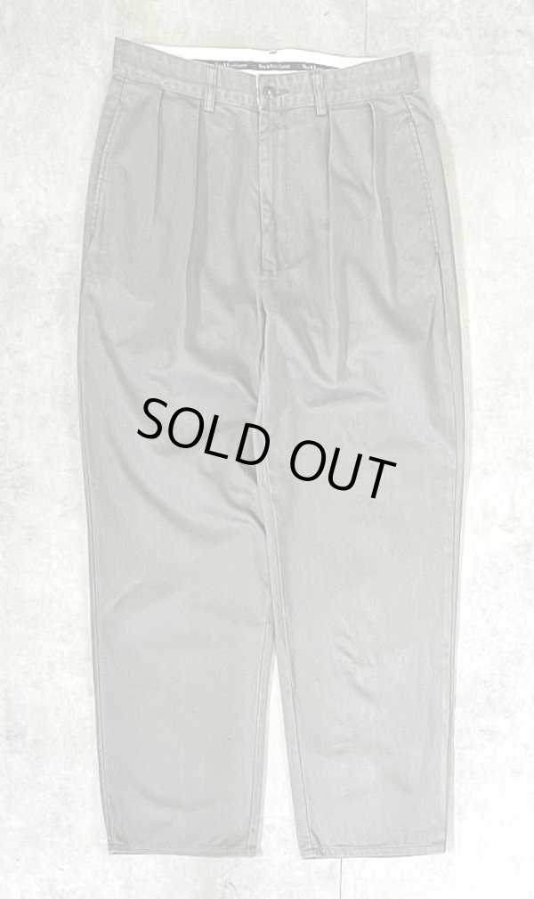 画像1: 90'S RALPH LAUREN "ANDREW PANT" ツープリーツ チノパンツ カーキ (VINTAGE)