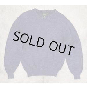 画像: 80'S J.CREW 旧タグ コットン クルーネック ニット インディゴ USA製 (VINTAGE)