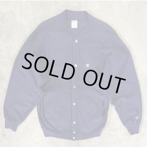 画像: 90'S CHAMPION 刺繍タグ リバースウィーブ スナップボタン カーディガン ネイビー USA製 (VINTAGE)