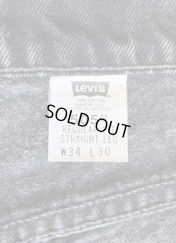 画像2: 90'S LEVIS 505 デニム ブラック USA製 W34L30 (VINTAGE)