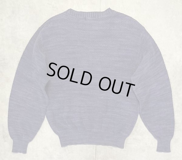 画像3: 80'S J.CREW 旧タグ コットン クルーネック ニット インディゴ USA製 (VINTAGE)