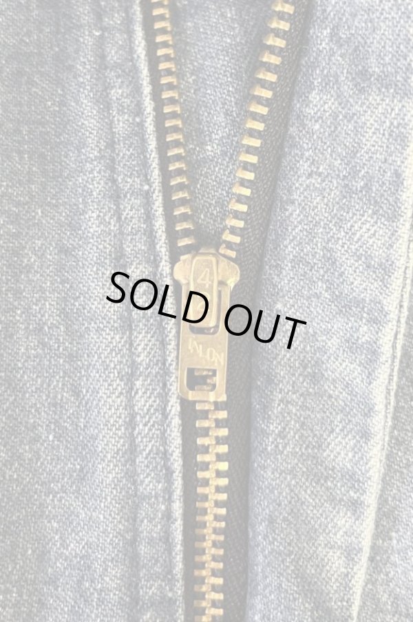 画像3: 80'S DICKIES チビタグ デニム ペインターパンツ インディゴ 42TALONジップ W36L30 USA製 (VINTAGE)