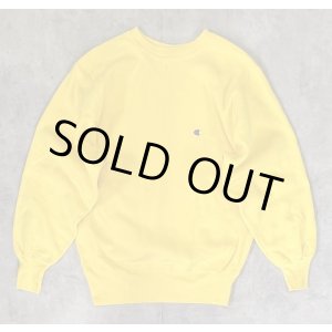 画像: 90'S CHAMPION 刺繍タグ リバースウィーブ 無地 イエローゴールド USA製 (VINTAGE)