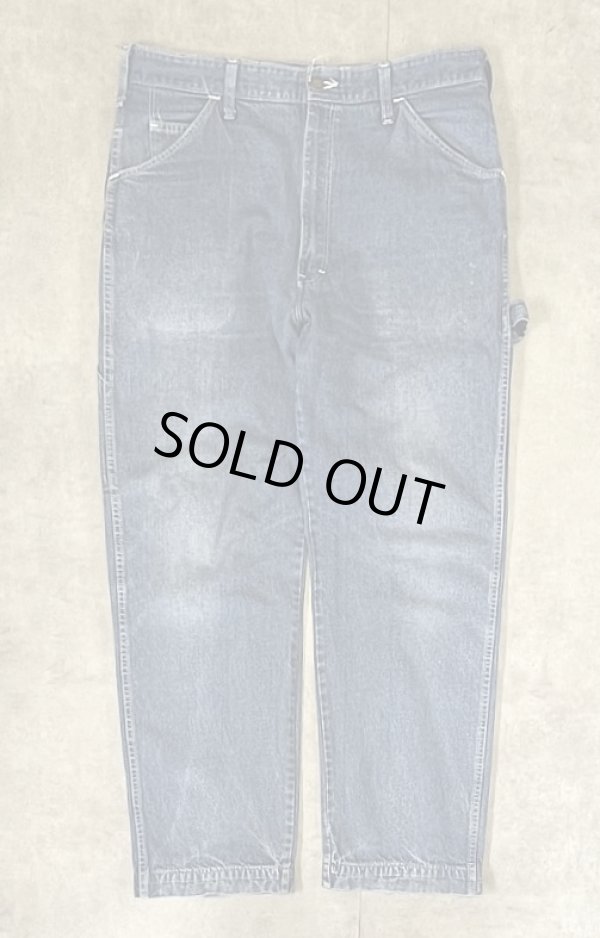 画像1: 80'S DICKIES チビタグ デニム ペインターパンツ インディゴ 42TALONジップ W36L30 USA製 (VINTAGE)