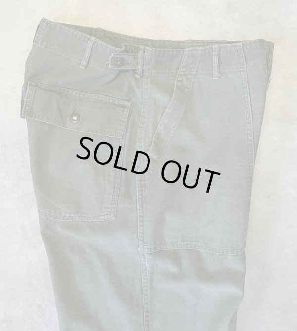 画像3: 60'S アメリカ軍 US ARMY "OG107" 初期モデル コットンサテン 平ボタン ベイカーパンツ (VINTAGE)