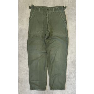 画像: 60'S アメリカ軍 US ARMY "OG107" 初期モデル コットンサテン 平ボタン ベイカーパンツ (VINTAGE)
