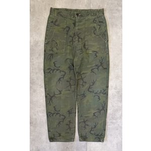 画像: 70'S SAFTBAK コットンサテン ベイカーパンツ カモ BARJOアルミジップ (VINTAGE)