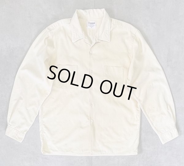 画像1: 60'S GIMBELS コーデュロイ オープンカラーシャツ クリーム (VINTAGE)