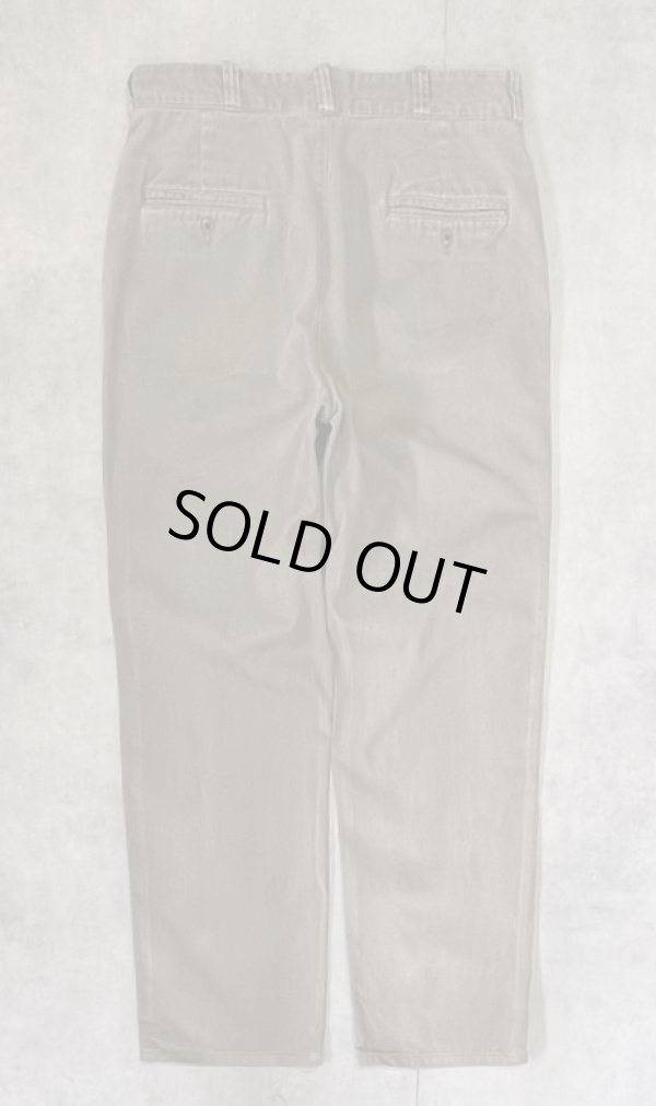 画像5: 90'S RALPH LAUREN ノープリーツ チノパンツ カーキ 42TALONジップ USA製 (VINTAGE)