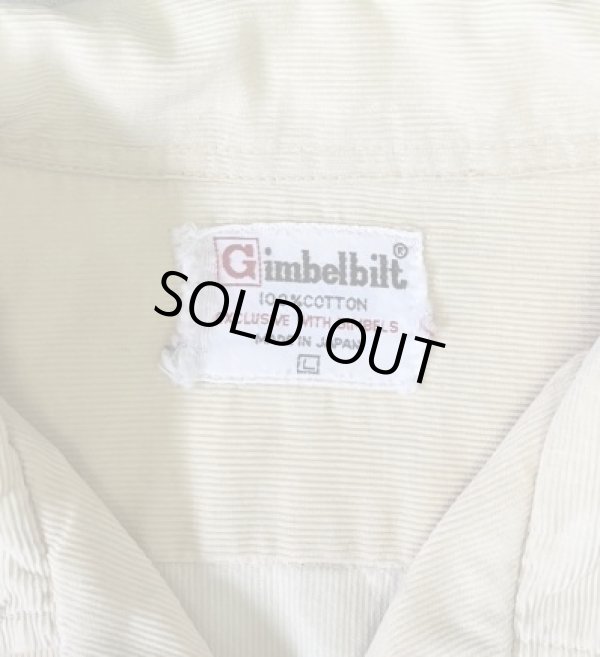 画像2: 60'S GIMBELS コーデュロイ オープンカラーシャツ クリーム (VINTAGE)