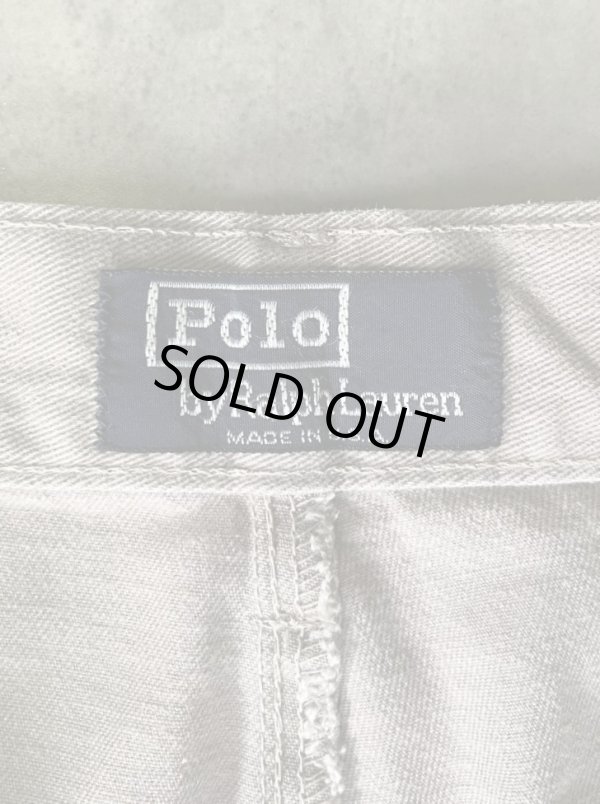 画像2: 90'S RALPH LAUREN ツープリーツ チノパンツ ベージュ 42TALONジップ USA製 (VINTAGE)