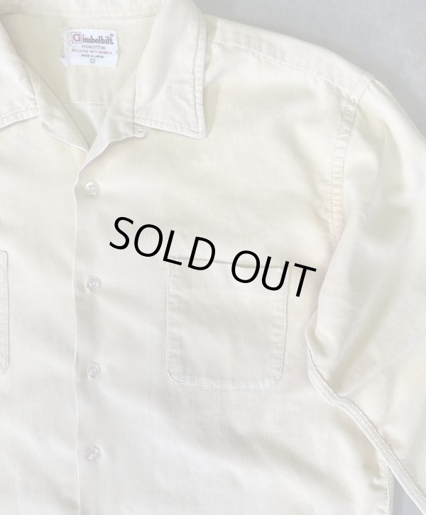 画像3: 60'S GIMBELS コーデュロイ オープンカラーシャツ クリーム (VINTAGE)