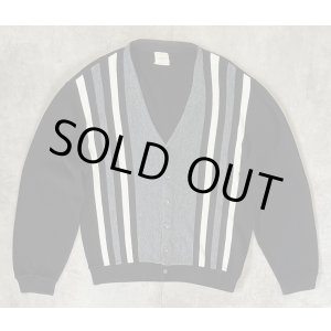 画像: 60'S BRENT アクリル カーディガン ブラック/グレー＆ホワイト (VINTAGE) 