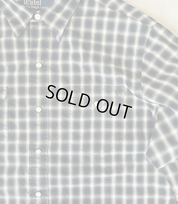 画像3: 90'S RALPH LAUREN "CLASSIC WESTERN" ポプリン 長袖 ウエスタンシャツ チェック柄 (VINTAGE)