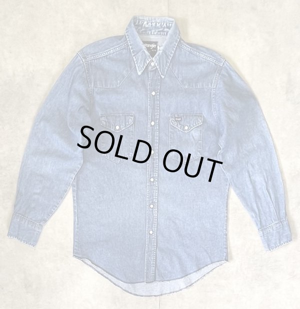 画像1: 80'S WRANGLER "70127MW" デニム ウエスタンシャツ インディゴ (VINTAGE)