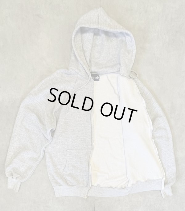 画像3: 80'S IM SPORTS 裏地サーマル フルジップ ダブルフェイス スウェットパーカー ヘザーグレー YKKアルミジップ (VINTAGE)