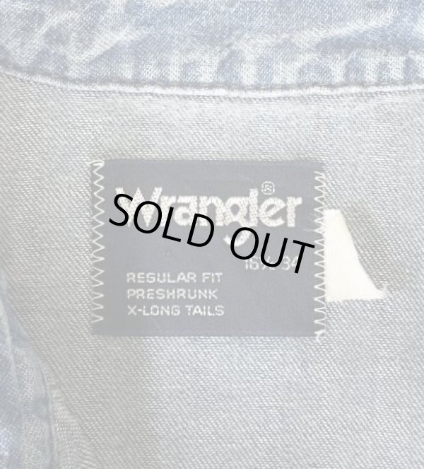 画像2: 80'S WRANGLER "70127MW" デニム ウエスタンシャツ インディゴ (VINTAGE)