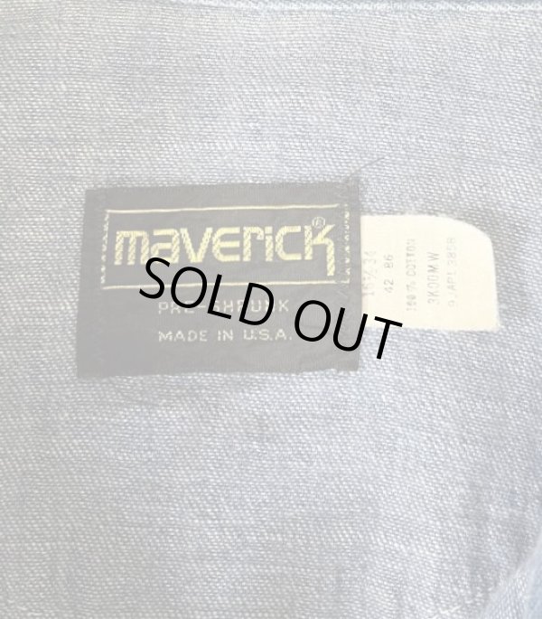 画像2: 70'S MAVERICK デニム ウエスタンシャツ インディゴ USA製 (VINTAGE)