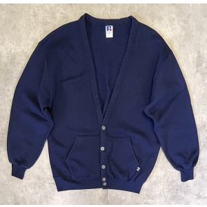 画像: 90'S RUSSELL ATHLETIC スウェット カーディガン ネイビー USA製 (VINTAGE)