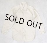 画像: 50'S 5BROTHER コットンツイル マチ付き 長袖 ワークシャツ ベージュ USA製 (VINTAGE)