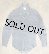 画像: 70'S WRANGLER "27MW" 白タグ デニム ウエスタンシャツ インディゴ USA製 (VINTAGE)