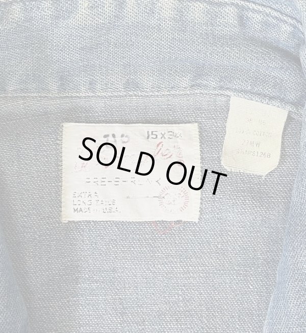 画像2: 70'S WRANGLER "27MW" 白タグ デニム ウエスタンシャツ インディゴ USA製 (VINTAGE)