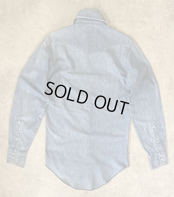 画像3: 70'S WRANGLER "27MW" 白タグ デニム ウエスタンシャツ インディゴ USA製 (VINTAGE)