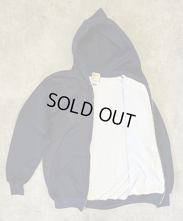 画像3: 90'S WEAR GUARD 裏地サーマル フルジップ ダブルフェイス スウェットパーカー ネイビー YKKアルミジップ USA製 (DEADSTOCK)