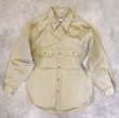 画像1: 50'S BIG MAC コットンツイル マチ付き 長袖 ワークシャツ ベージュ (VINTAGE)
