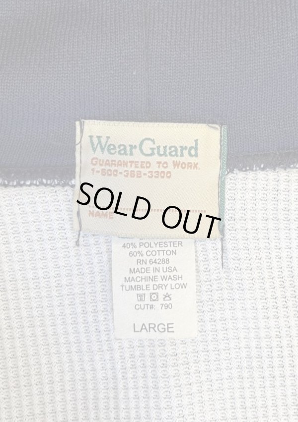 画像2: 90'S WEAR GUARD 裏地サーマル フルジップ ダブルフェイス スウェットパーカー ネイビー YKKアルミジップ USA製 (DEADSTOCK)