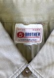 画像2: 50'S 5BROTHER コットンツイル マチ付き 長袖 ワークシャツ ベージュ USA製 (VINTAGE)