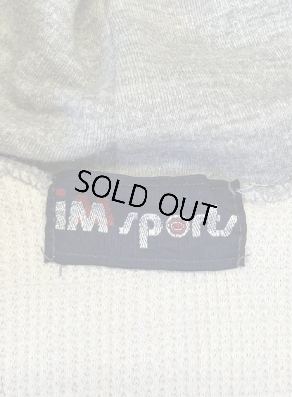 画像2: 80'S IM SPORTS 裏地サーマル フルジップ ダブルフェイス スウェットパーカー ヘザーグレー YKKアルミジップ (VINTAGE)