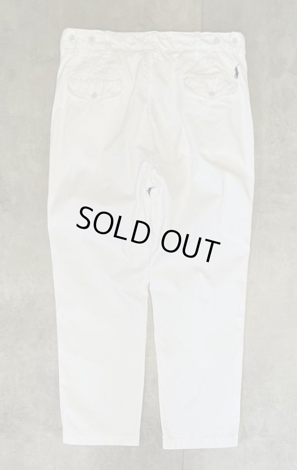 画像6: 90'S RALPH LAUREN ウエストタブ付き ミリタリーチノパンツ ホワイト (VINTAGE)