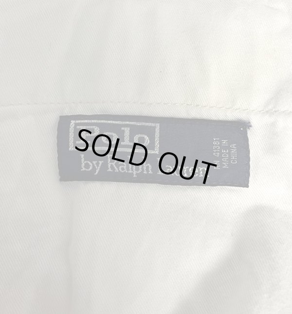 画像4: 90'S RALPH LAUREN ウエストタブ付き ミリタリーチノパンツ ホワイト (VINTAGE)