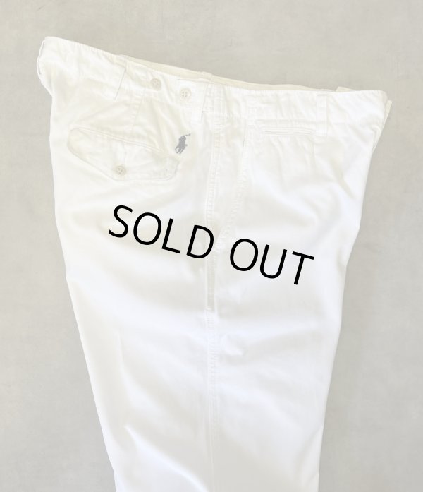 画像5: 90'S RALPH LAUREN ウエストタブ付き ミリタリーチノパンツ ホワイト (VINTAGE)