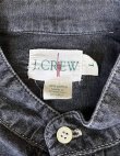 画像2: 90'S J.CREW 旧タグ ブラックシャンブレー バンドカラーシャツ ブラック (VINTAGE)