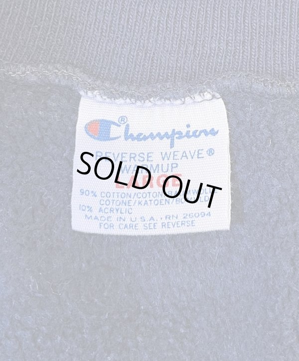 画像2: 80'S CHAMPION "FIRSTSEA BANK" トリコタグ リバースウィーブ ネイビー USA製 (VINTAGE)